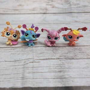 Lof of 4 LPS Littlest Pet Shop Fairies Majestic Masquerade Animal Figures